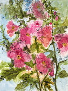 Hollyhocks in Air