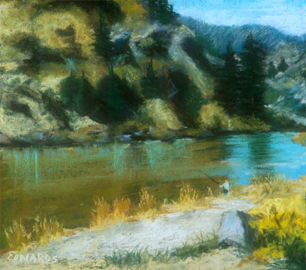 Fisherman at Bachlelor Gulch