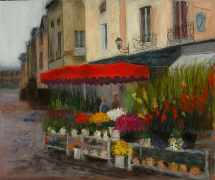 Flower Market at Rheims, France