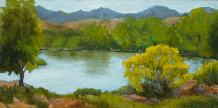 Ponds looking towards Pikes Peak, Plein Air