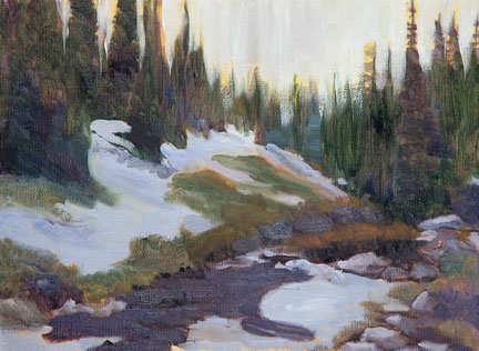 Snow Along the River